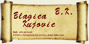Blagica Kujović vizit kartica